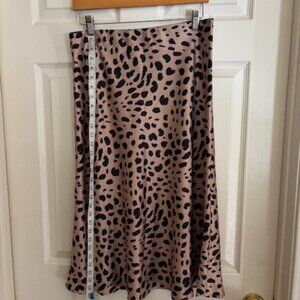 Leopard midi skirt
